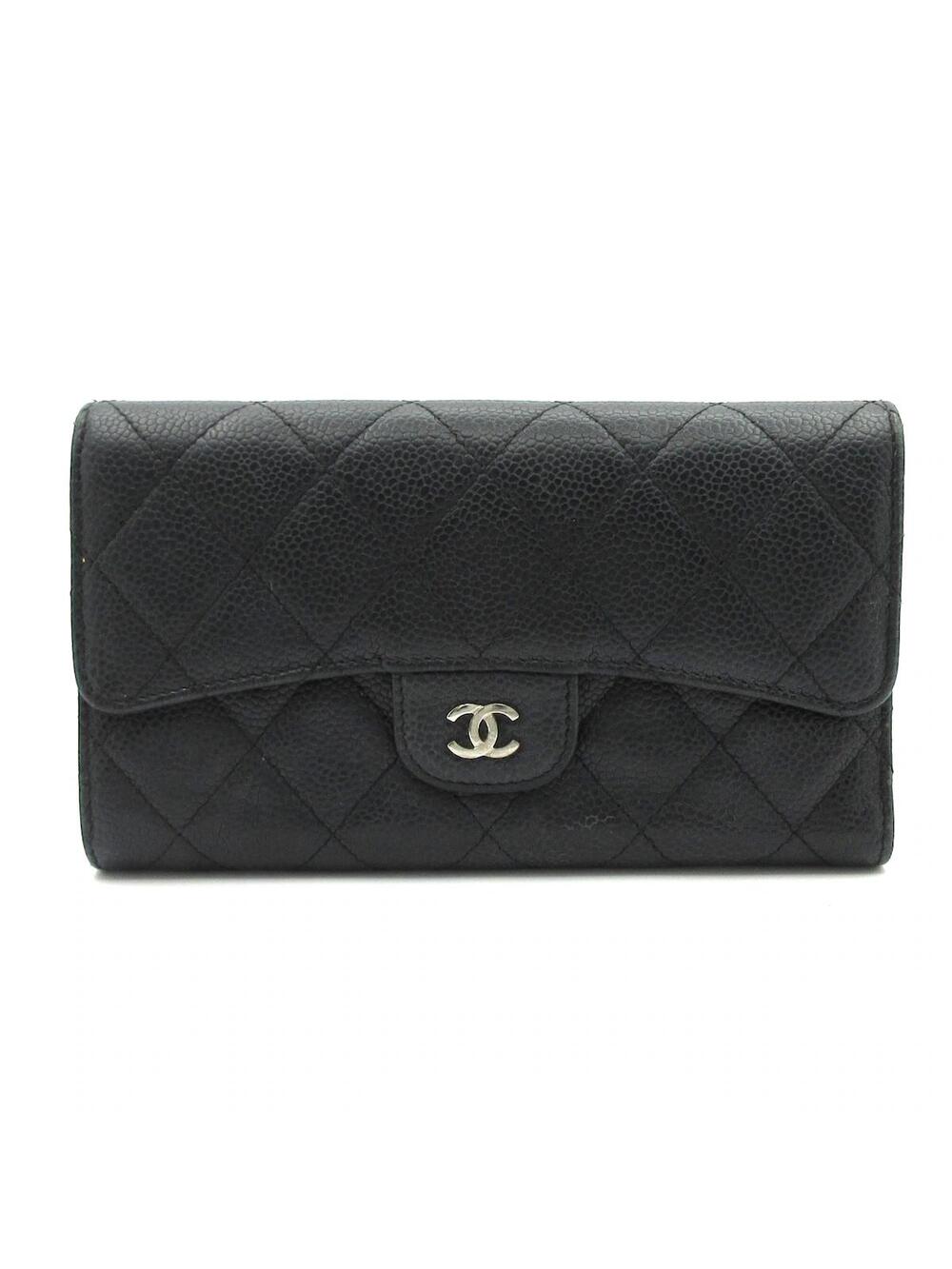 Chanel Matelasse Black Calfskin Long #371917C58B